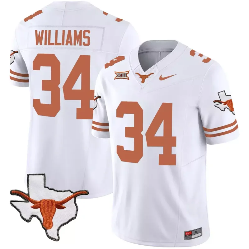 White Ricky Williams Texas Longhorns Vapor Limited Jersey All Stitched