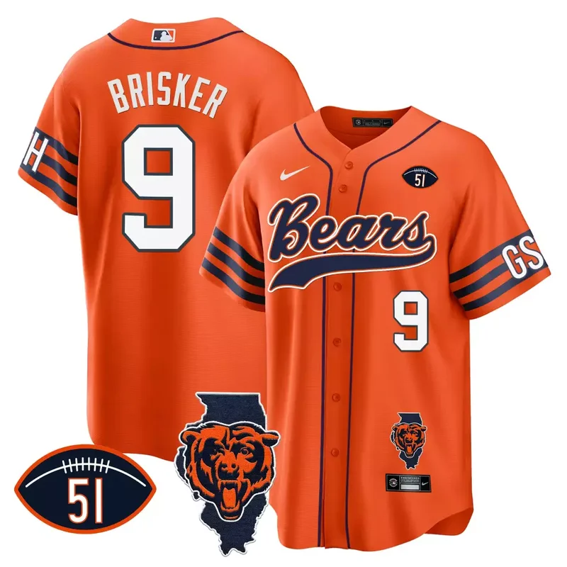 White Team Bears Illinois Patch Baseball Jersey All Stitched - Image 5
