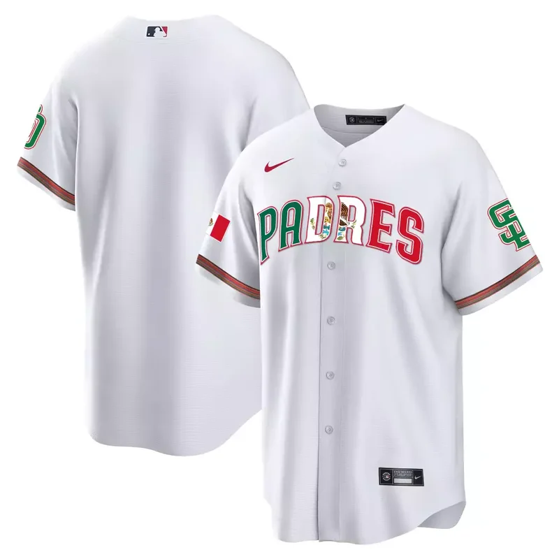 White Team San Diego Padres Mexico Cool Base Limited Jersey V2 All Stitched