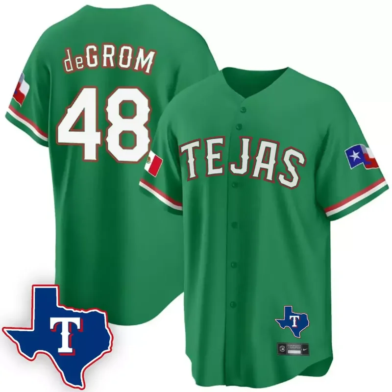 White Team Texas Rangers Mexican Cool Base Jersey V2 All Stitched - Image 3