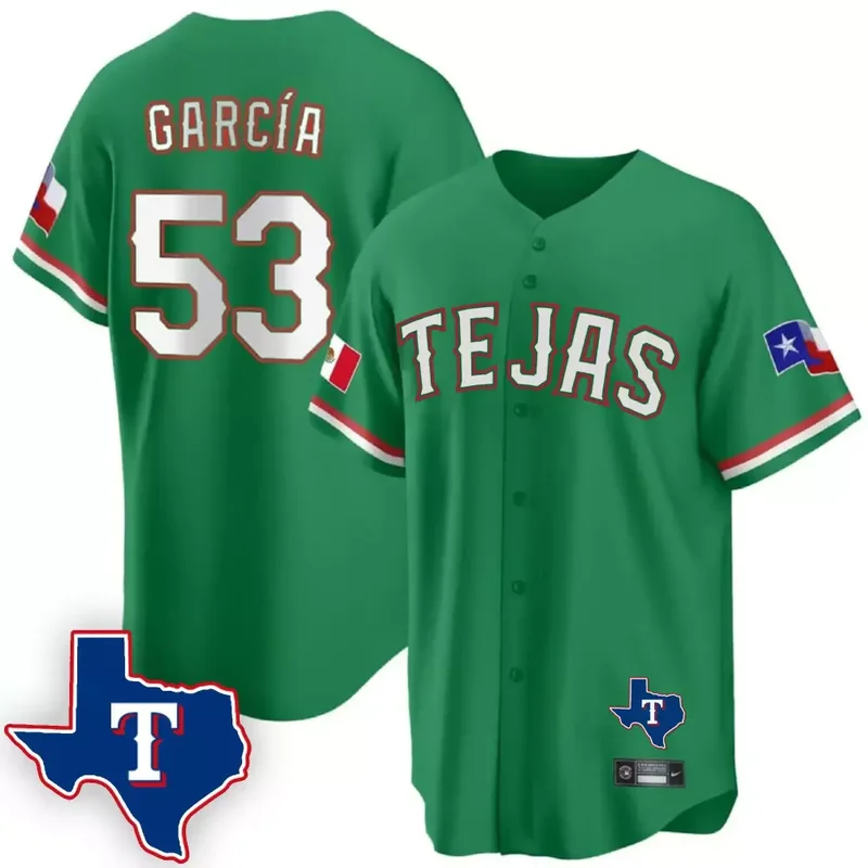 White Team Texas Rangers Mexican Cool Base Jersey V2 All Stitched - Image 4