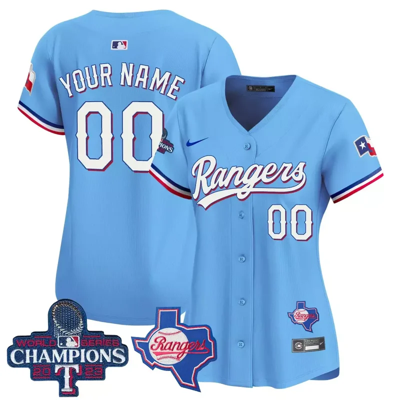 White Texas Rangers World Series Champions Vapor Premier Limited Custom Jersey V2 All Stitched - Image 3