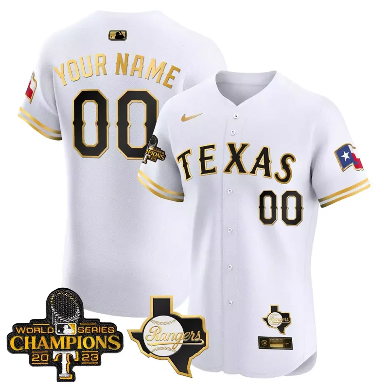 White Texas Rangers World Series Champions Vapor Premier Limited Custom Jersey V2 All Stitched - Image 5