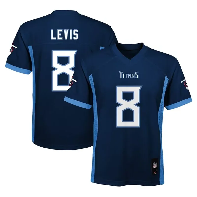 Tennessee Titans Womens Custom Game Jersey Navy - Image 4