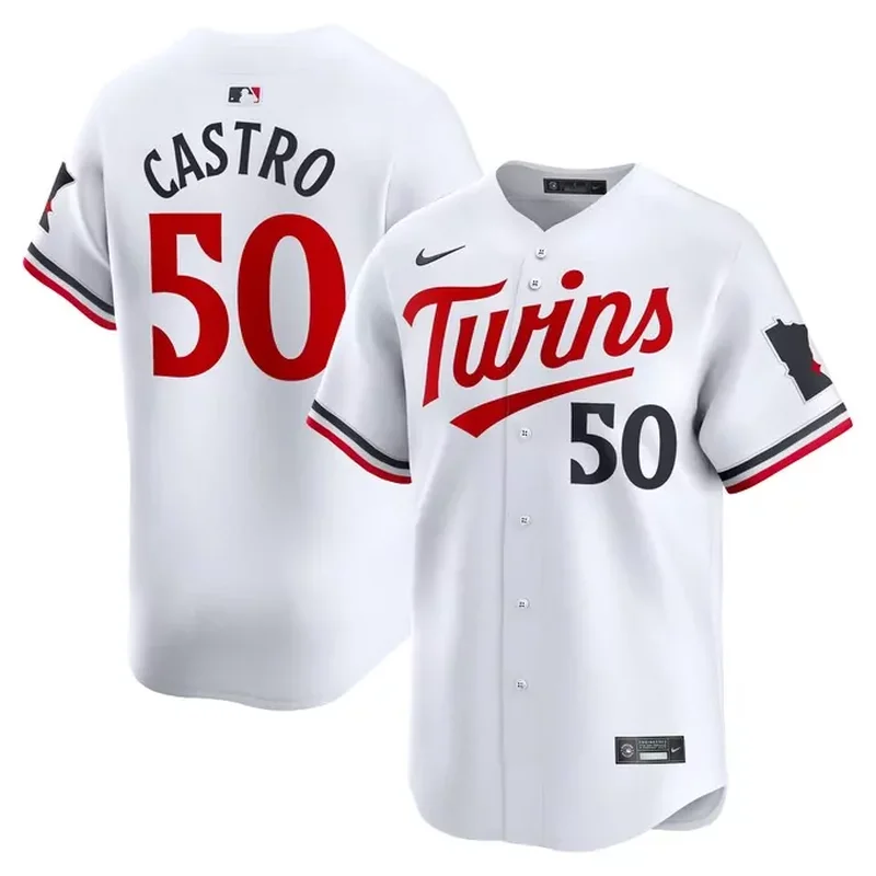 Minnesota Twins Womens Home Team Logo Jersey White - Image 4