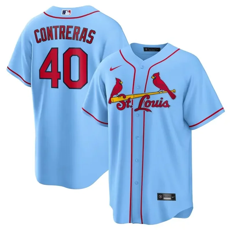 Willson Contreras St Louis Cardinals Alternate Jersey Light Blue