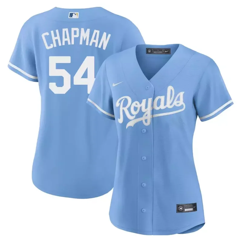 Women Bobby Witt Jr Kansas City Royals Light Blue Jersey All Stitched - Image 3