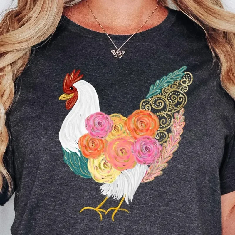 Women Chicken Floral Mothers Day Woman Love T-Shirt Hoodie Sweater Chickens Farm