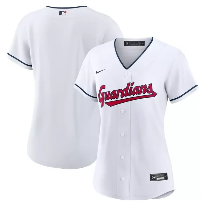 Cleveland Guardians Womens Custom Jersey White - Image 5