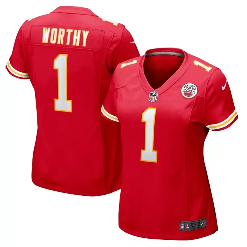 Carson Steele Kansas City Chiefs Womens Game Jersey Red - Image 5
