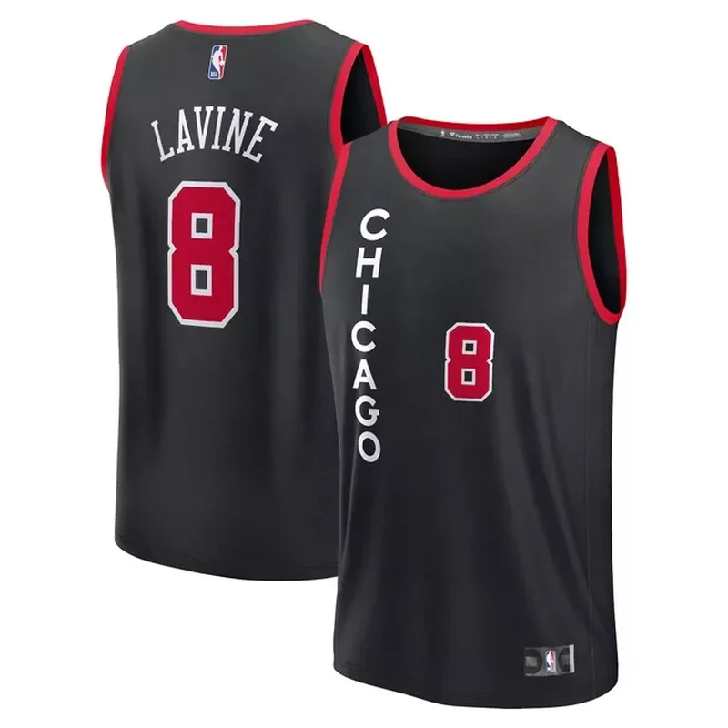 Zach LaVine Chicago Bulls Fast Break Jersey Black City Edition