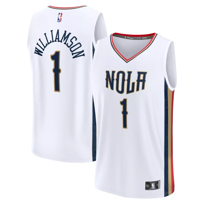Zion Williamson New Orleans Pelicans 2021/22 Fast Break Jersey - City Edition - White NBA