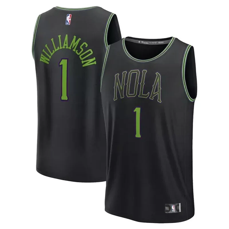 Zion Williamson New Orleans Pelicans Fast Break Jersey Black City Edition