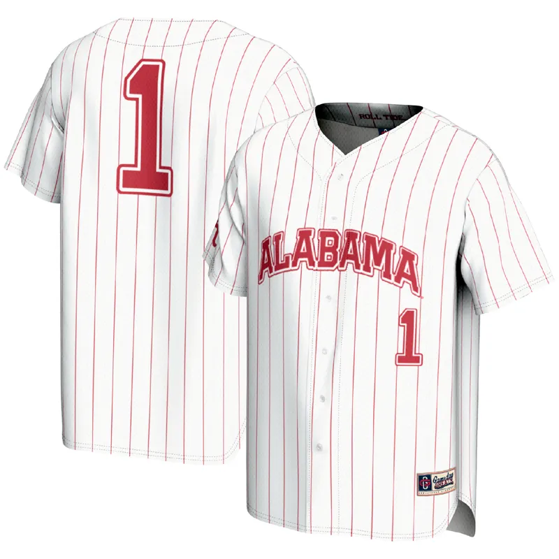 Alabama Crimson Tide Jersey Gameday Greats #1 White | Size: Up to 5XL | Style: Mens Womens Youth - Image 4
