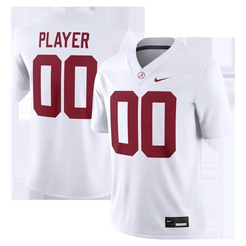 Alabama Crimson Tide Jersey White Custom Game | Size: Up to 5XL | Style: Mens Womens Youth - Image 4