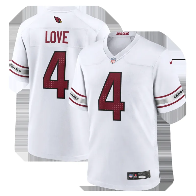 Arizona Cardinals Jersey Jeremiyah Love White Game | Size: Up to 5XL | Style: Mens Womens Youth - Image 3