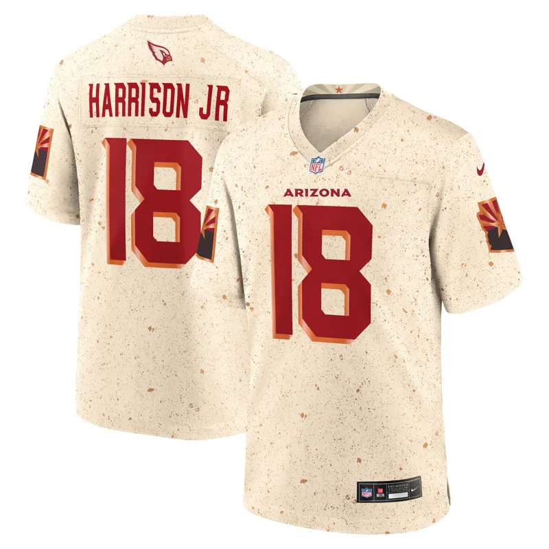 Arizona Cardinals Jersey Marvin Harrison Jr Cardinal Vapor Fuse Stitched | Size: Up to 5XL | Style: Mens Womens Youth - Image 3