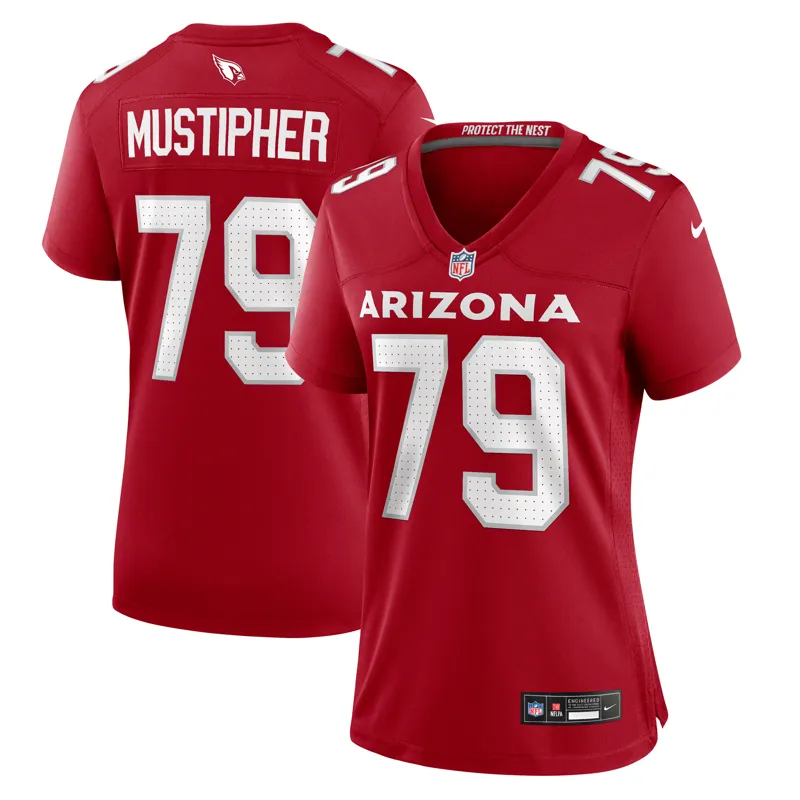 Arizona Cardinals Jersey Pj Mustipher Cardinal Team Game | Size: Up to 5XL | Style: Mens Womens Youth