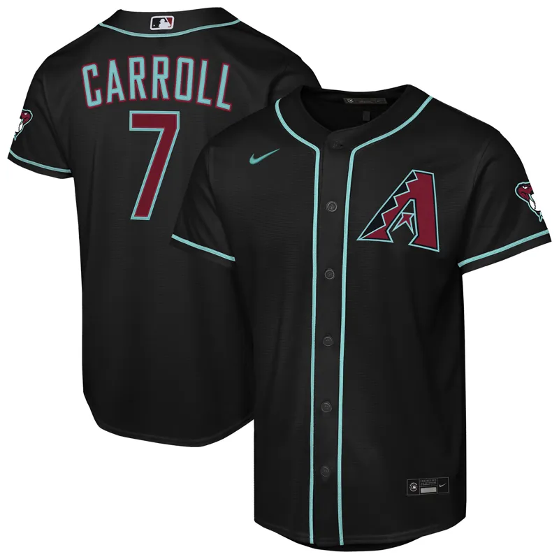 Arizona Diamondbacks Jersey Corbin Carroll Black Alternate Stadium | Size: Up to 5XL | Style: Mens Womens Youth