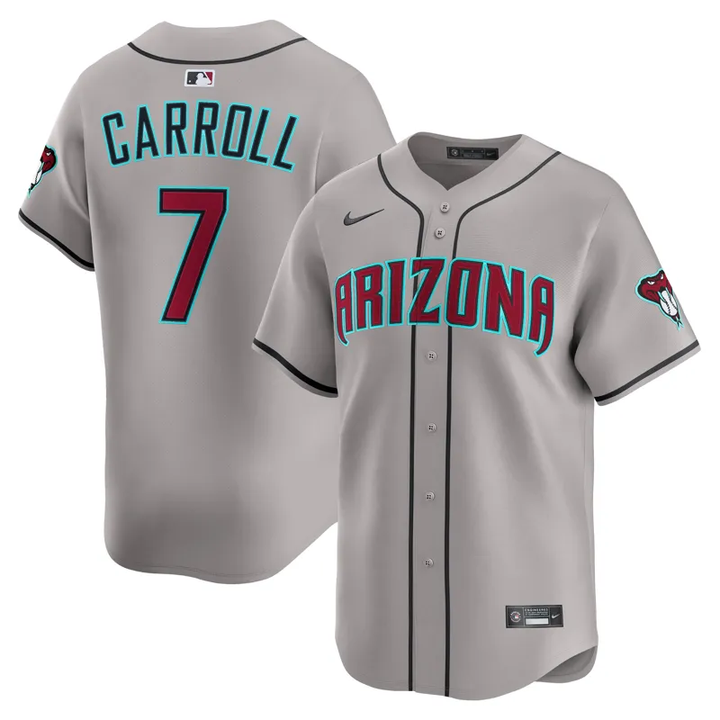 Arizona Diamondbacks Jersey Corbin Carroll Gray Road Player | Size: Up to 5XL | Style: Mens Womens Youth