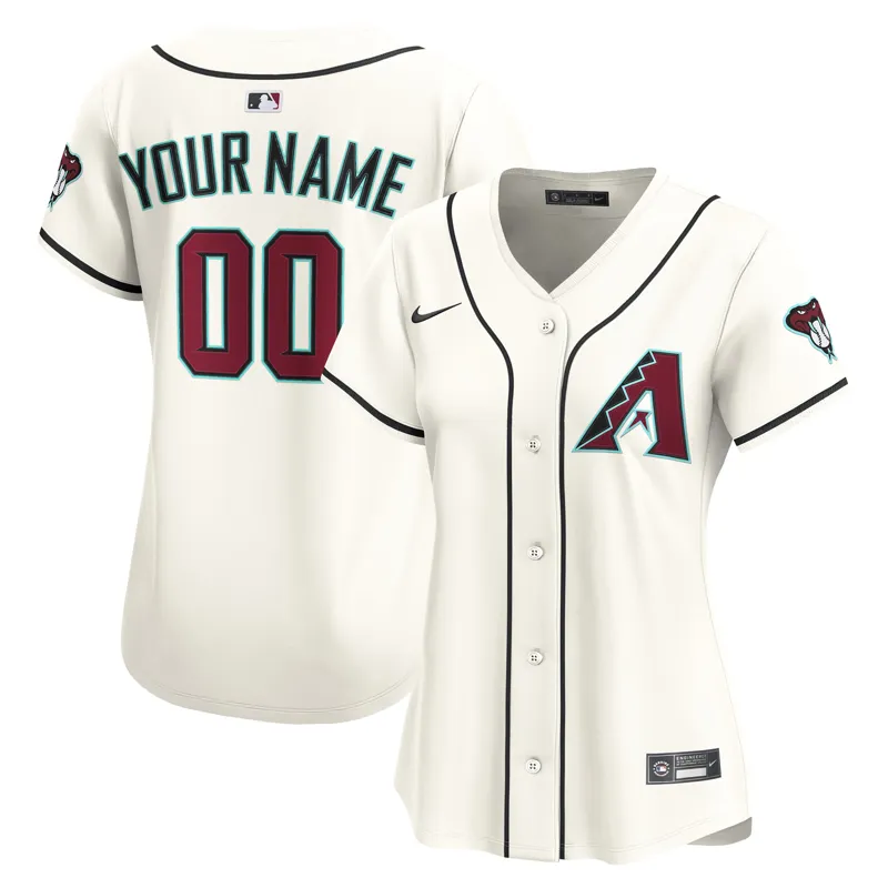Arizona Diamondbacks Jersey Cream Home Custom | Size: Up to 5XL | Style: Mens Womens Youth