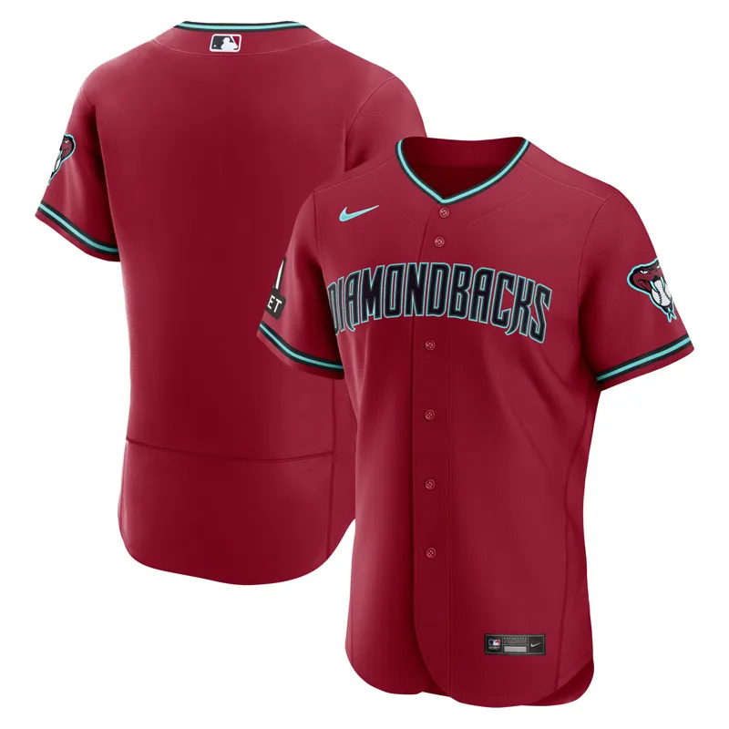 Arizona Diamondbacks Jersey Crimson Alternate #2 | Size: Up to 5XL | Style: Mens Womens Youth