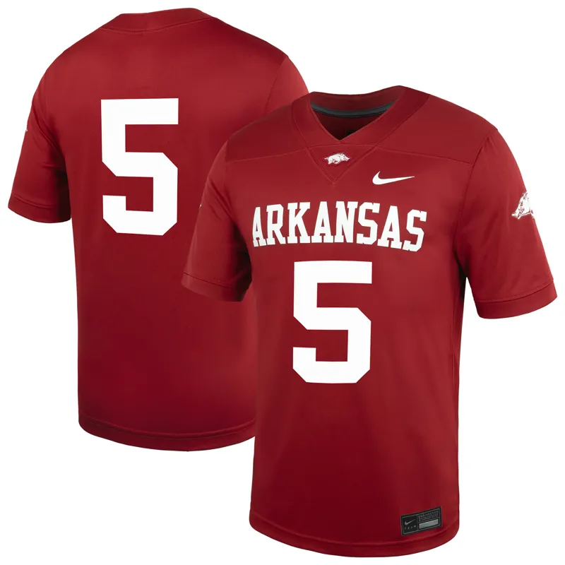 Arkansas Razorbacks Jersey #1 White | Size: Up to 5XL | Style: Mens Womens Youth - Image 3