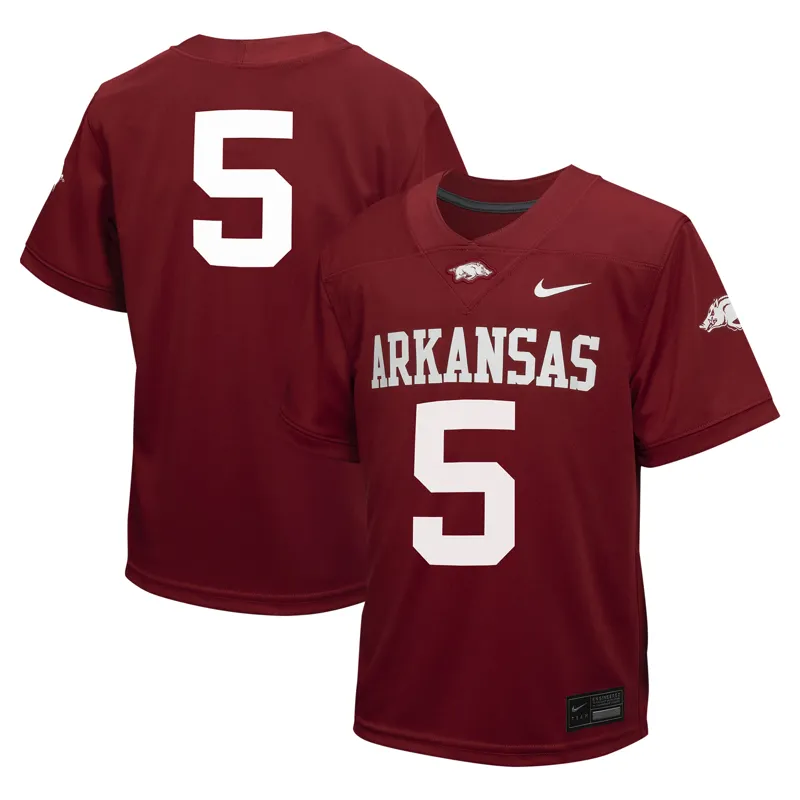 Arkansas Razorbacks Jersey #1 White | Size: Up to 5XL | Style: Mens Womens Youth - Image 4