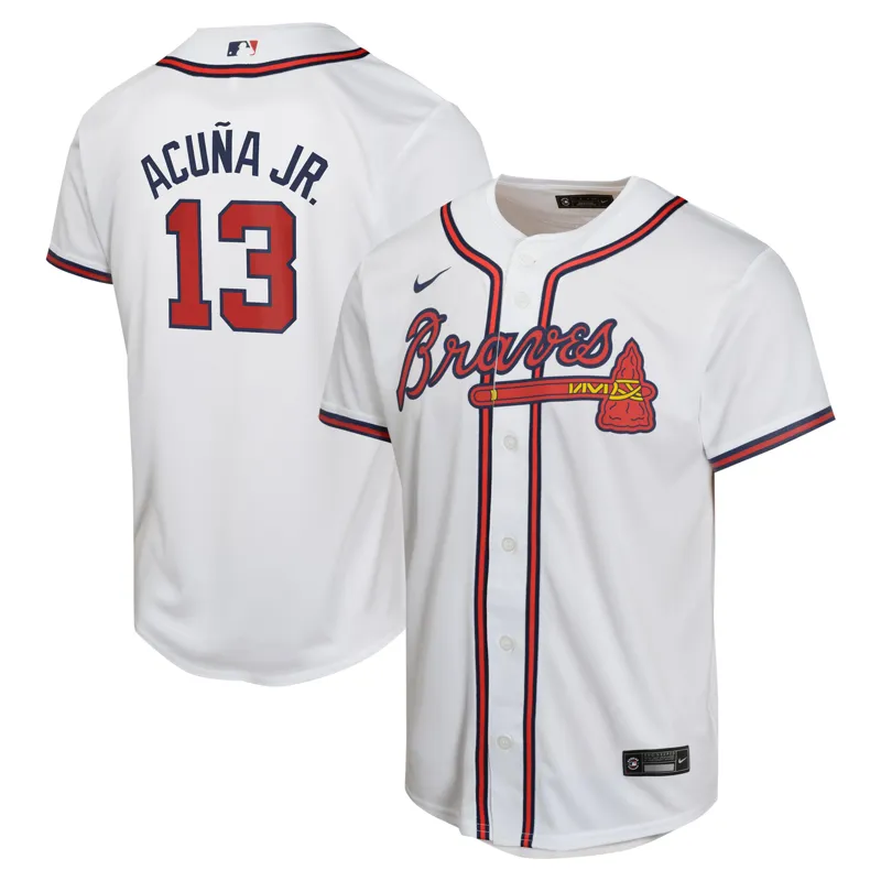 Atlanta Braves Jersey Ronald Acuna Jr White Home Elite Jersey - Image 3