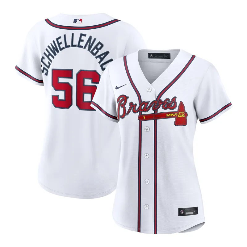 Atlanta Braves Jersey Spencer Schwellenbach White Home Jersey - Image 2