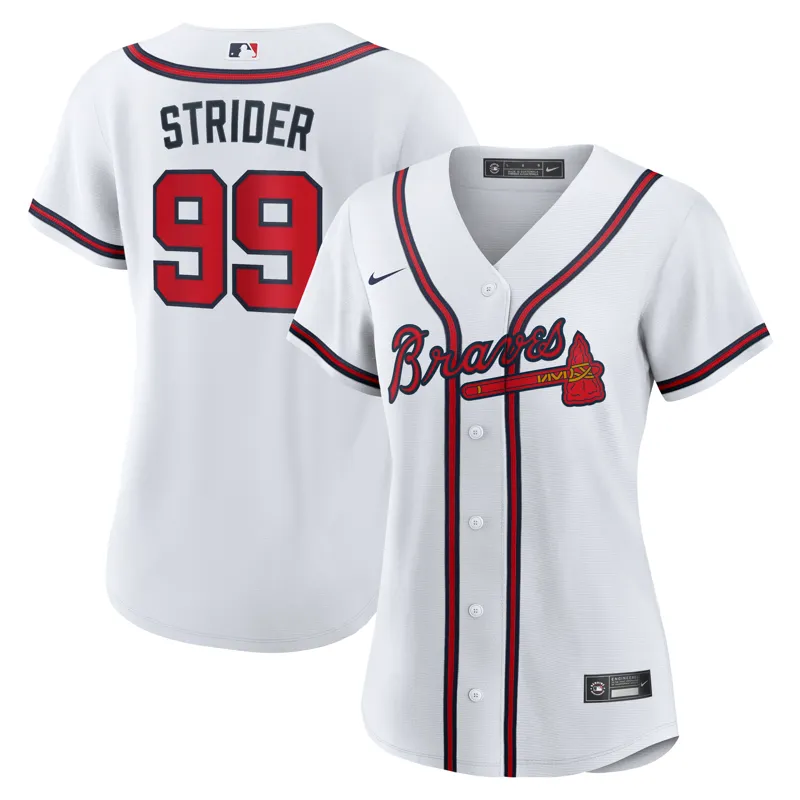 Atlanta Braves Jersey Spencer Strider White Home Jersey
