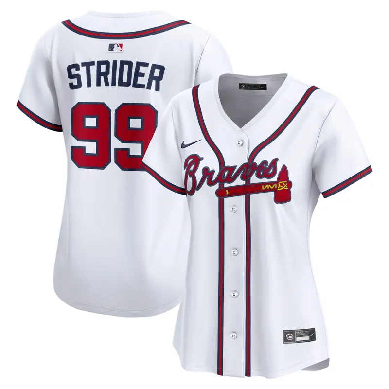 Atlanta Braves Jersey Spencer Strider White Home Jersey - Image 2
