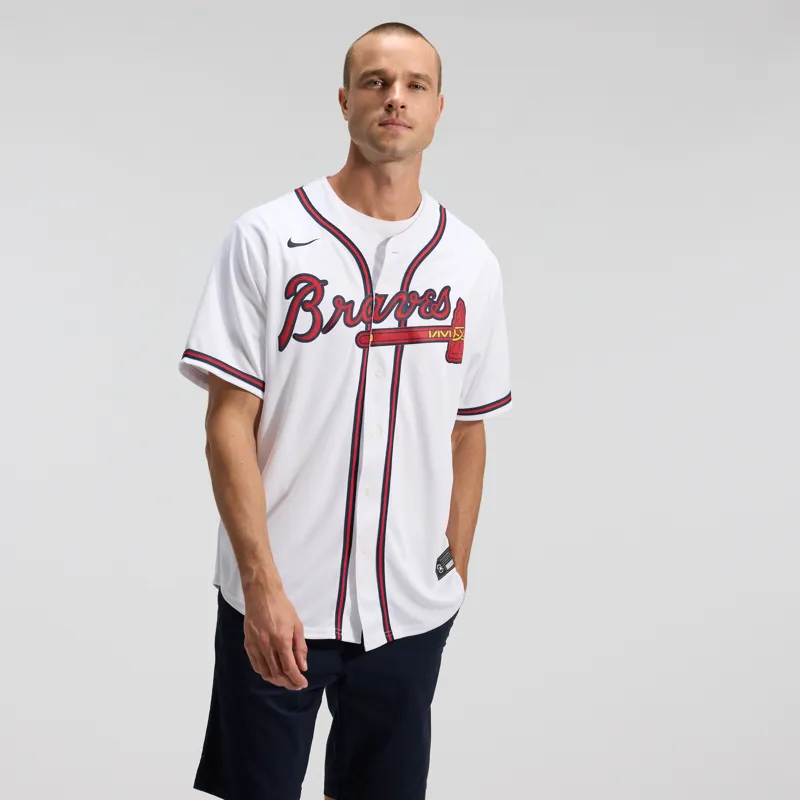 Atlanta Braves Jersey White Home Custom Jersey - Image 5