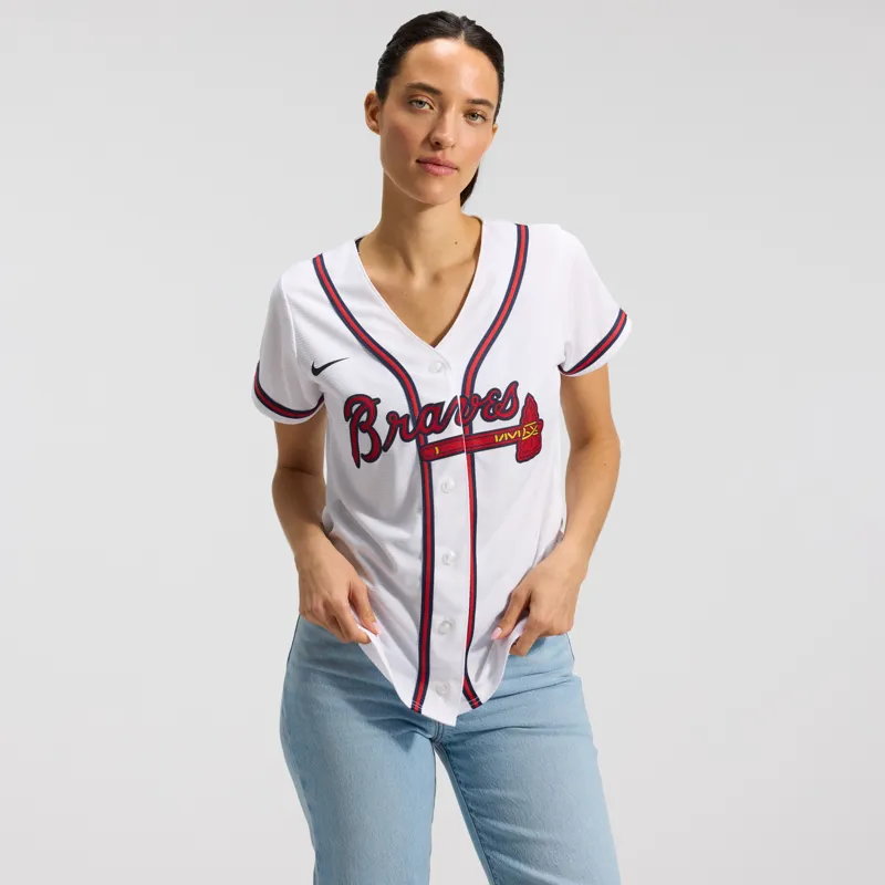 Atlanta Braves Jersey White Home Custom Jersey - Image 4