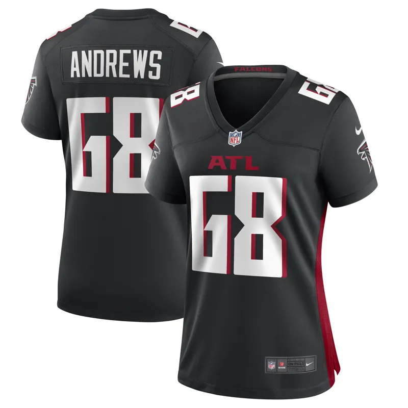 Atlanta Falcons Jersey Josh Andrews Black Game Player Jersey