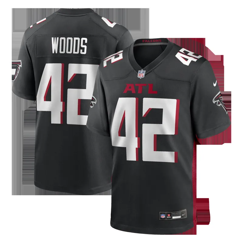 Atlanta Falcons Jersey Josh Andrews Black Game Player Jersey - Image 2
