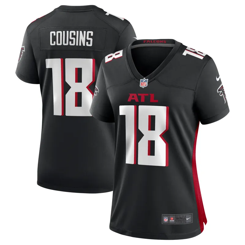 Atlanta Falcons Jersey Kirk Cousins Black Game Player Jersey