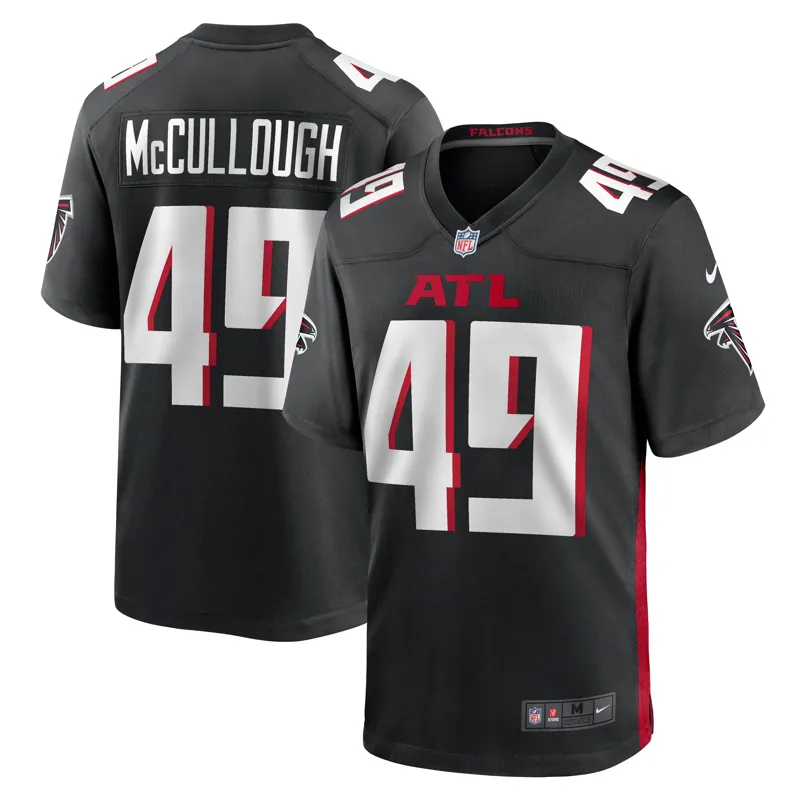 Atlanta Falcons Jersey Liam Mccullough Black Team Game Jersey