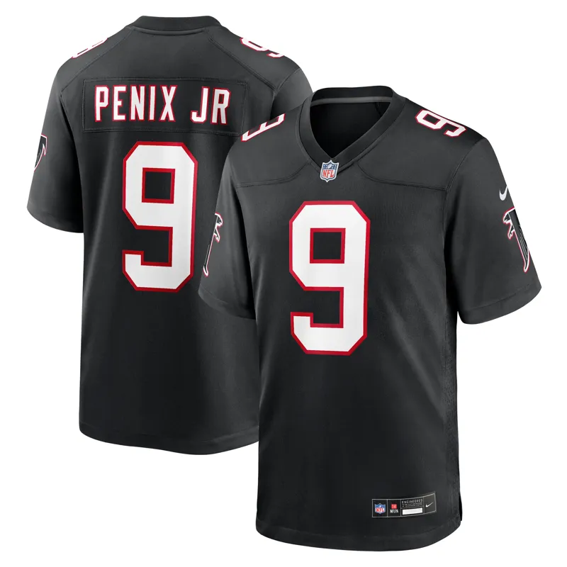 Atlanta Falcons Jersey Michael Penix Jr Black Alternate Game Jersey - Image 3