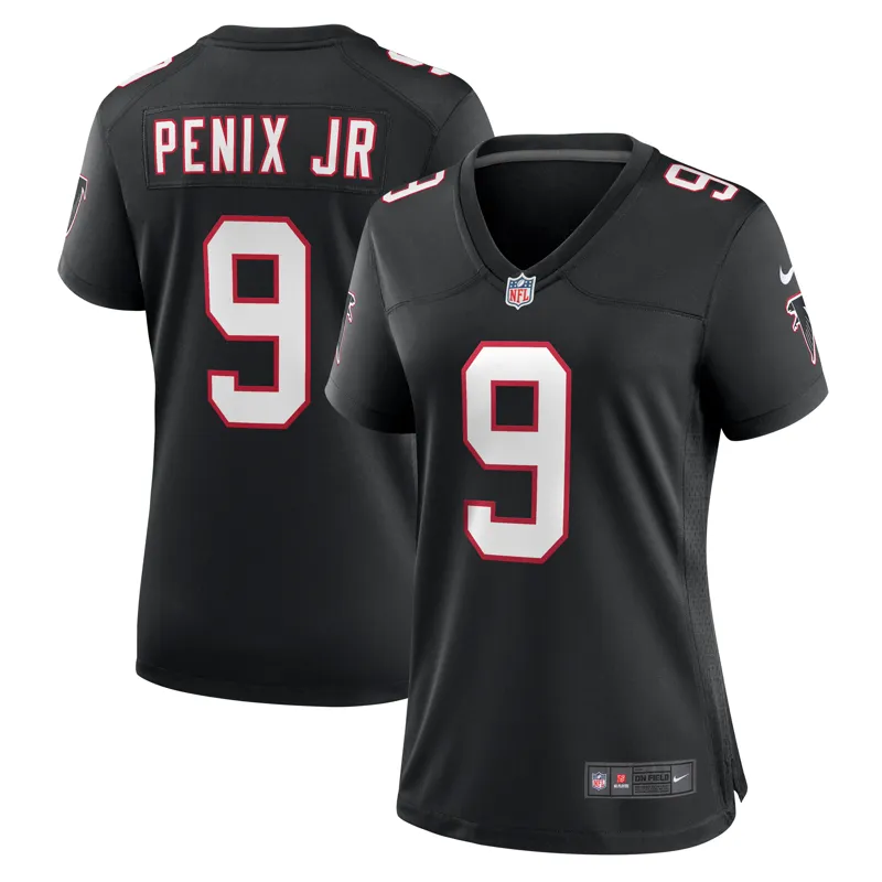 Atlanta Falcons Jersey Michael Penix Jr Black Alternate Game Jersey - Image 4