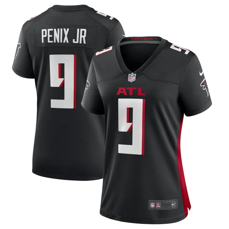 Atlanta Falcons Jersey Michael Penix Jr Black Alternate Game Jersey - Image 5