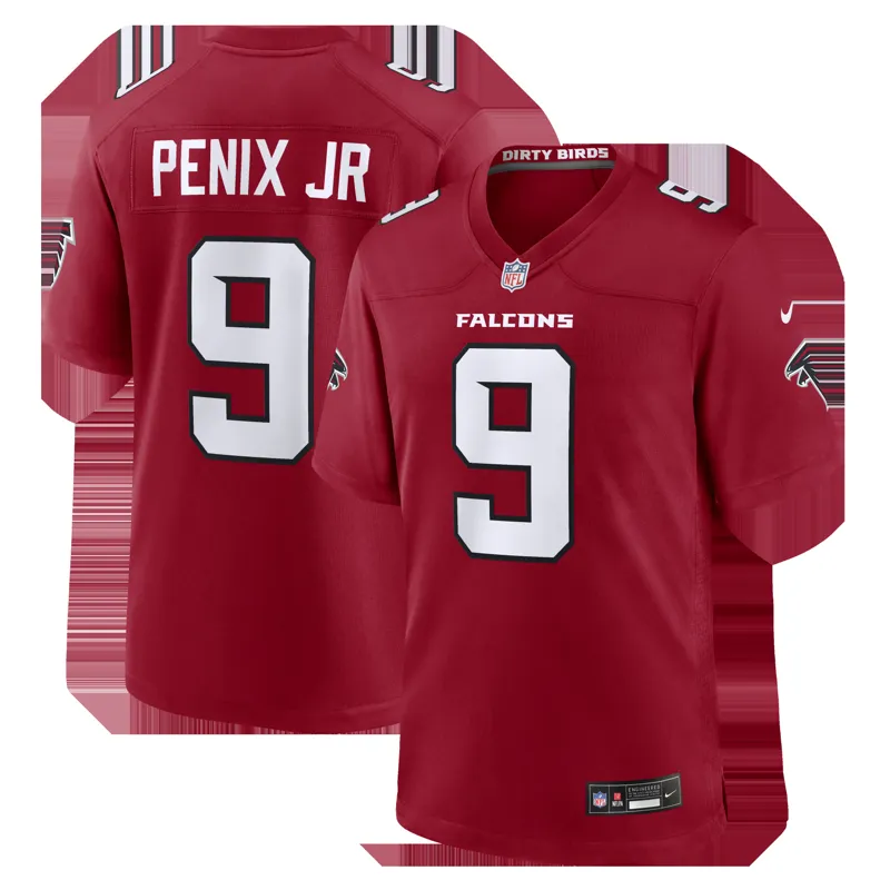 Atlanta Falcons Jersey Michael Penix Jr Red Alternate Game Jersey - Image 3