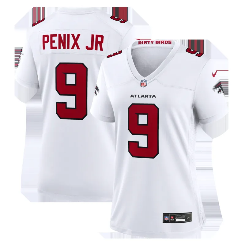 Atlanta Falcons Jersey Michael Penix Jr White Game Jersey - Image 4