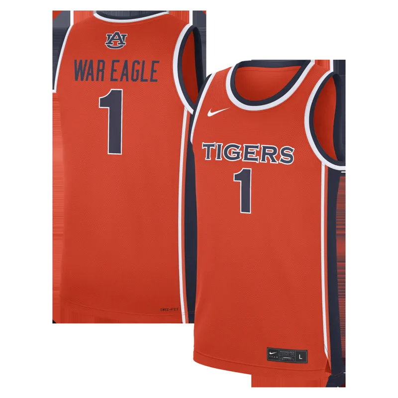 Auburn Tigers Jersey Orange #1 Alternate War Eagle Jersey