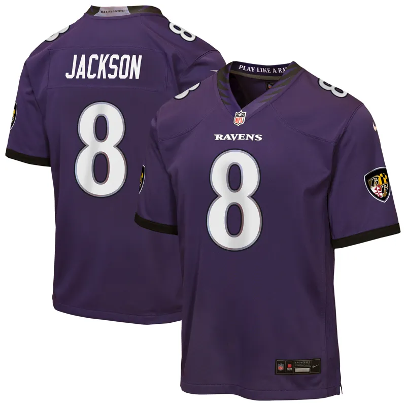 Baltimore Ravens Jersey Lamar Jackson Purple Game Jersey - Image 3