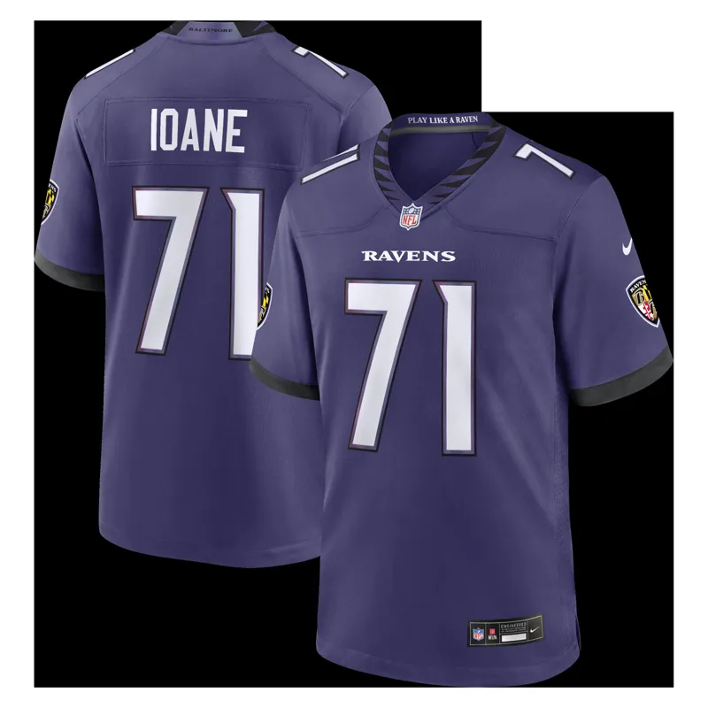 Baltimore Ravens Jersey Olaivavega Ioane Purple 2026 Nfl Draft First Round Pick No #14 Team Game