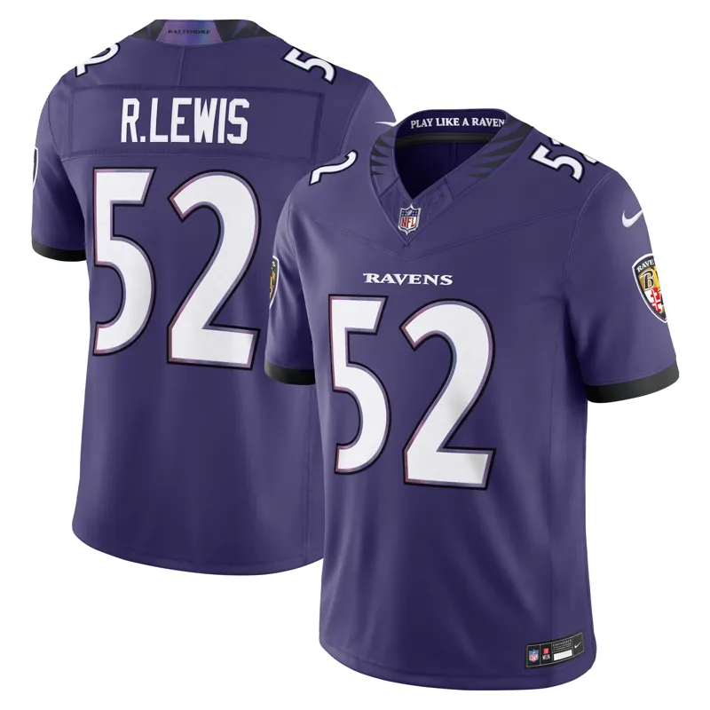 Baltimore Ravens Jersey Ray Lewis Purple Team Retired Player Game Jersey - Image 2