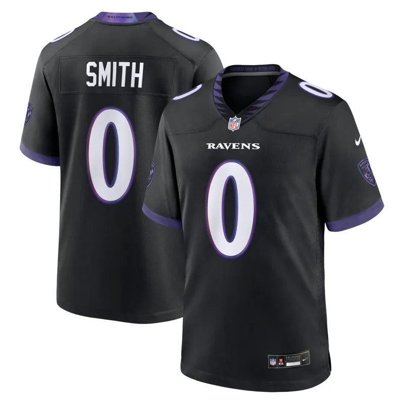 Baltimore Ravens Jersey Roquan Smith Black Alternate Game Jersey - Image 4