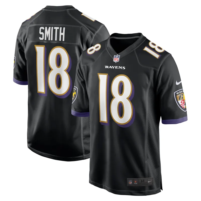 Baltimore Ravens Jersey Roquan Smith Black Alternate Game Jersey - Image 2