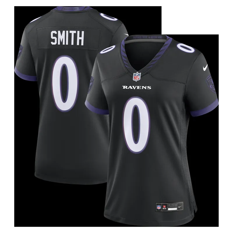 Baltimore Ravens Jersey Roquan Smith Black Alternate Game Jersey